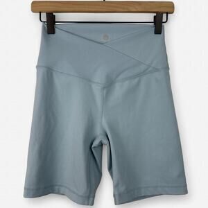 Yogalicious blue crossover biker shorts